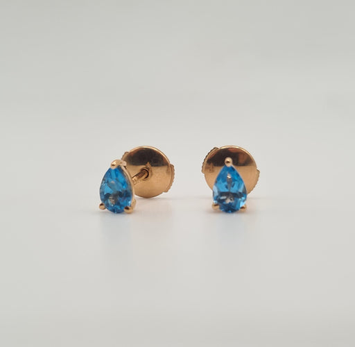 Boucles d'oreilles Boucles d'oreilles or rose serties de topazes 58 Facettes