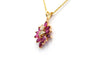 Pendentif Pendentif contemporain or jaune, rubis et diamants (+-0.042ct) 58 Facettes B739