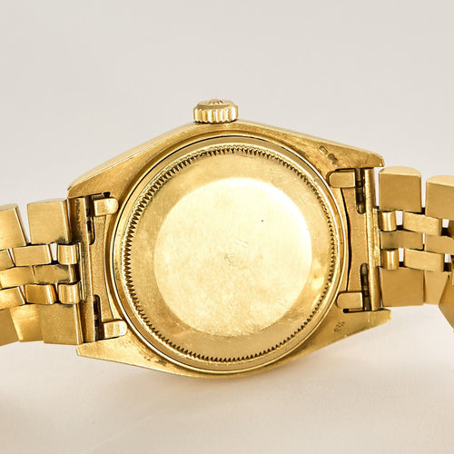 Montre ROLEX - Date perpetual Datejust - Montre en or jaune à boitier rond à mouvement automatique 58 Facettes GU250