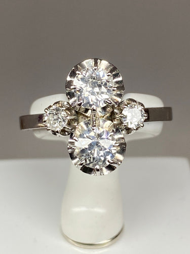 Bague 56 Bague Toi & Moi diamants vers 1930 58 Facettes AB68