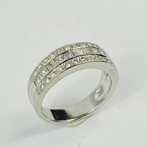 Bague 53 Bague Or Blanc et Diamants 58 Facettes 20400000825