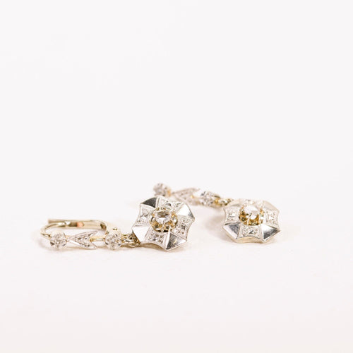 Boucles d'oreilles Boucles d'oreilles dormeuses Art Déco diamants 58 Facettes