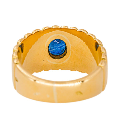 52 Bague  Bandeau Or jaune Saphir 58 Facettes 4145038CN