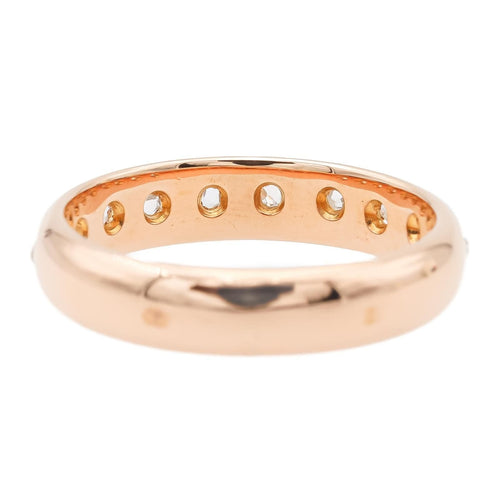 55 Bague Demi alliance Or rose Diamant 58 Facettes 1653928CN