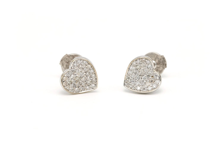Boucles d'oreilles Boucles d'oreilles en or blanc serties de diamants 58 Facettes B539