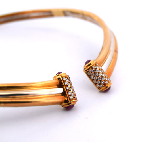 Piaget - Colar em ouro amarelo 18 quilates, diamantes e rubis 