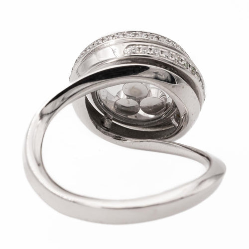 Bague 48 Chopard Bague Happy Diamonds Or blanc Diamant 58 Facettes 2238633CN