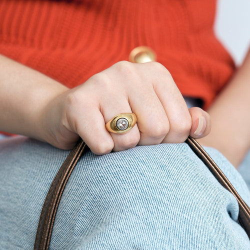 Bague 58 Bague en Or jaune, blanc et diamants 58 Facettes LJ29