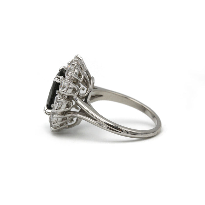 Sapphire diamond gold ring