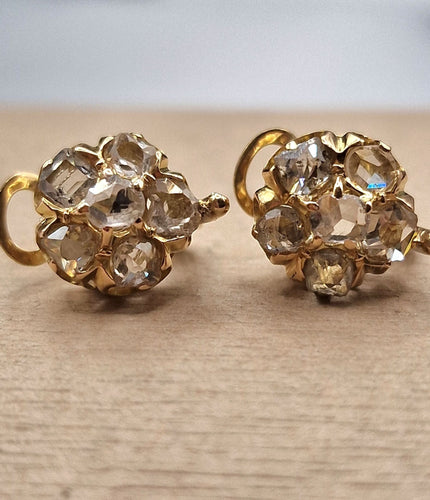 Boucles d'oreilles Boucles d'oreilles antiques en or jaune 58 Facettes