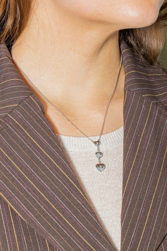 Collier Collier Coeur Or blanc Diamant 58 Facettes 3837305RV