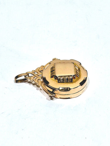 Pendentif Médaillon Photo Art Déco or rose 58 Facettes