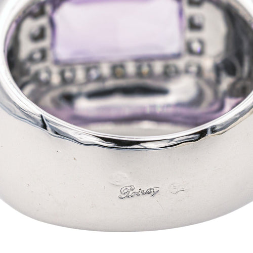 Bague 51 Poiray Bague Thessalie Or blanc Améthyste, Diamant 58 Facettes 3729462CN