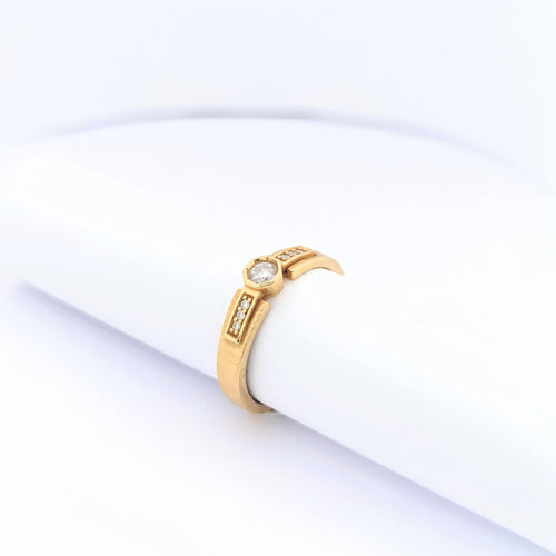 Bague 52 Bague or jaune et diamants 58 Facettes 30097