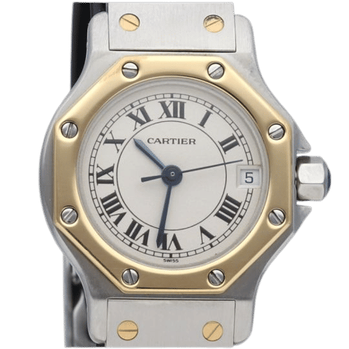 Montre Cartier Montre Santos Ronde Octagon 58 Facettes MT43078