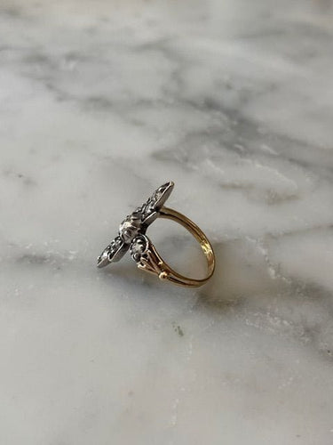Bague 53.5 Bague croix, diamants, début XX éme 58 Facettes
