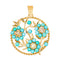 Pendentif Pendentif   Or rose Diamant, Turquoise 58 Facettes 4250491CN