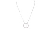 Collier Collier pendentif cercle en or blanc et diamants 58 Facettes 32920