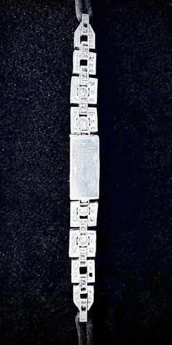 Bracelet Bracelet Art Déco en platine serti de 3,60 carats de diamants 58 Facettes
