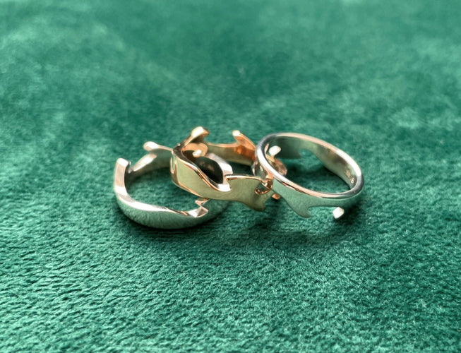 Bague 51 Georg Jensen - Bague bicolore en or Fusion 58 Facettes