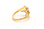 Bague 54 Bague en or jaune sertie de perles 58 Facettes 20443