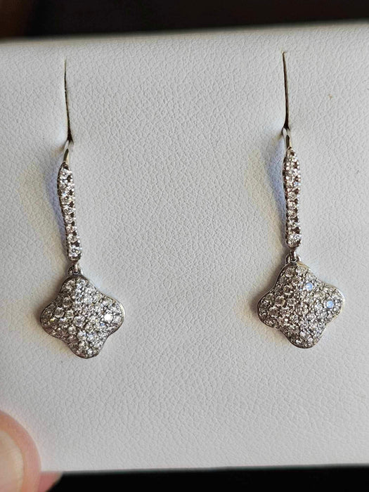 Boucles d'oreilles Boucles d'oreille or blanc et diamants 58 Facettes 55401-WW