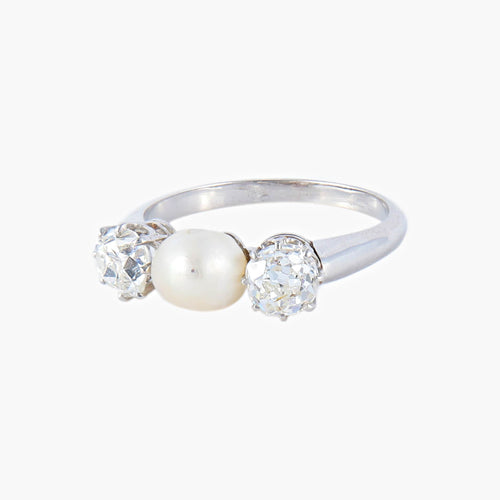 Bague 58 Bague Perle et Diamants 58 Facettes