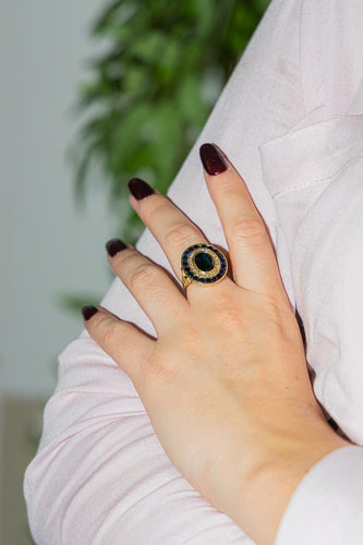 Bague 52 Bague Or jaune Saphir, Diamant 58 Facettes 2441315CN