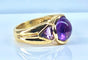 Bague 56 Bague or jaune améthystes 58 Facettes AB445