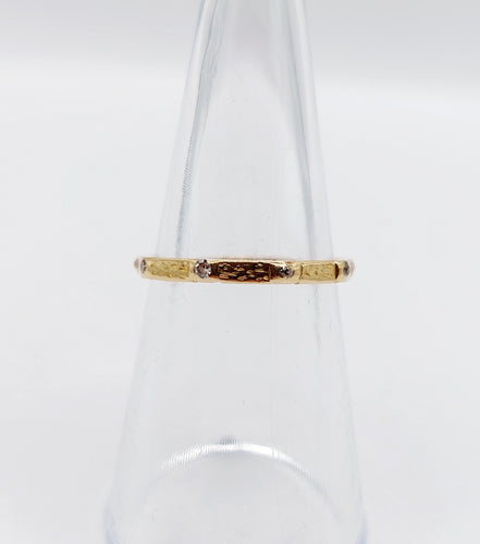 Bague 51.5 Bague alliance américaine Art déco en or 18k et diamants taille ancienne 58 Facettes A06537