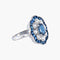 Bague 51 Bague Fleur Saphirs Diamants 58 Facettes AB 214