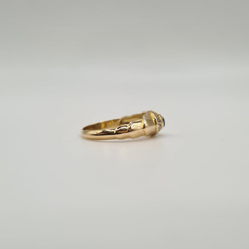 Bague 51 Bague or jaune, diamants et saphir 58 Facettes