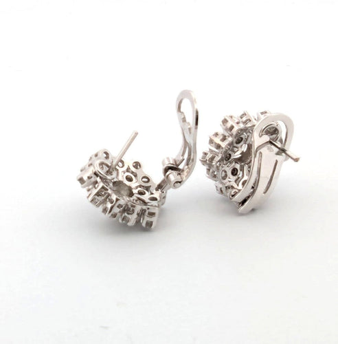Boucles d'oreilles Boucles d'oreilles en or blanc avec diamants 58 Facettes