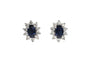 Boucles d'oreilles Paire de boucles d'oreilles en or 18 carats avec saphirs et diamants. 58 Facettes 10196