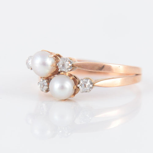 Bague 53 Bague Toi & Moi perles 58 Facettes P6L4