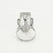 Bague 47 Bague or blanc, aigue marine et diamants 58 Facettes GU176