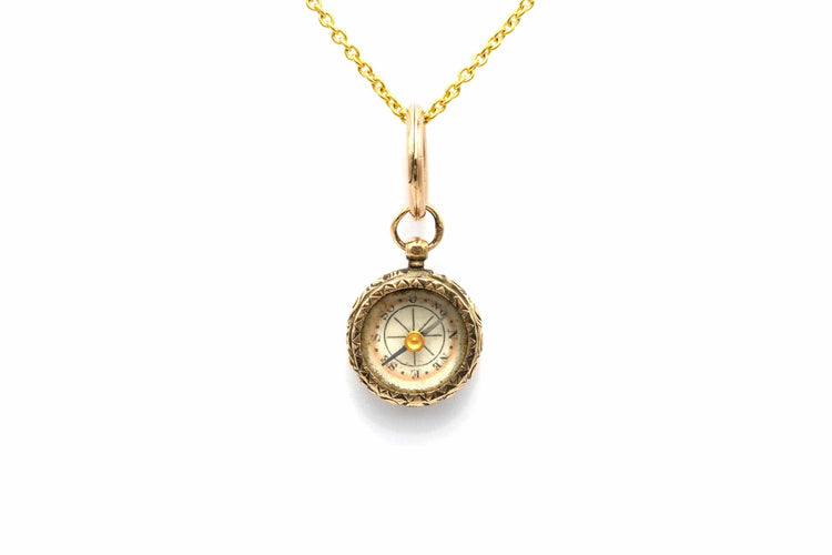 Pendentif Pendentif boussole Art Nouveau en or jaune 58 Facettes 22956