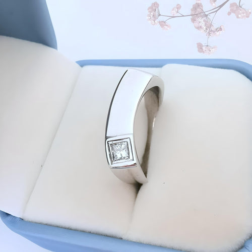 Bague 61.5 Bague diamant en or gris 58 Facettes AA 1736