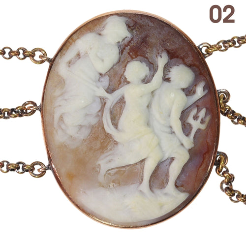 Collier Collier camée victorien, vers 1860 – Un chef-d'œuvre du Grand Tour en or 58 Facettes 24269-0015