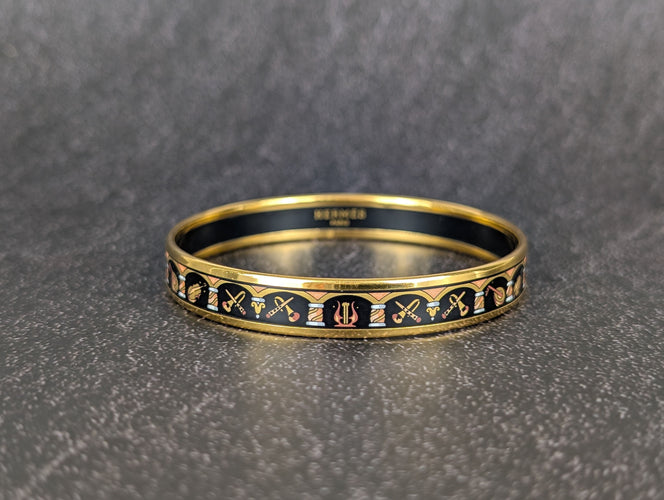 Hermès - Jonc Email et Plaqué Or 58 Facettes