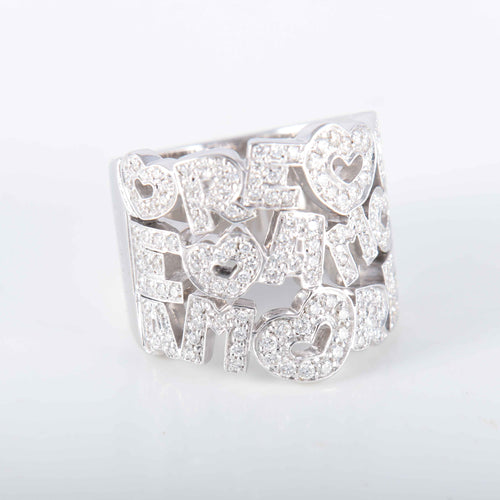 Bague 53 Bague Pasquale Bruni Amore or blanc et diamants 58 Facettes P9L7