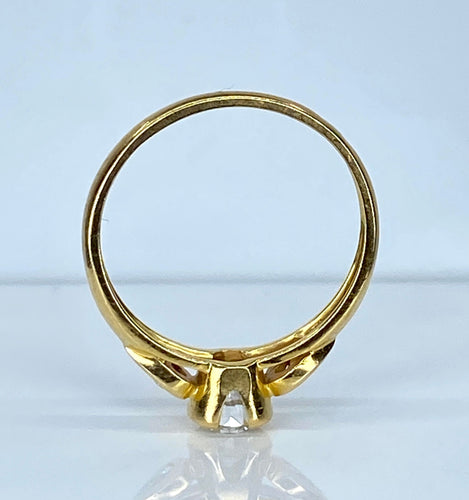 Bague 52 Bague solitaire  or 18 diamant central 0,30 carat 58 Facettes AB636