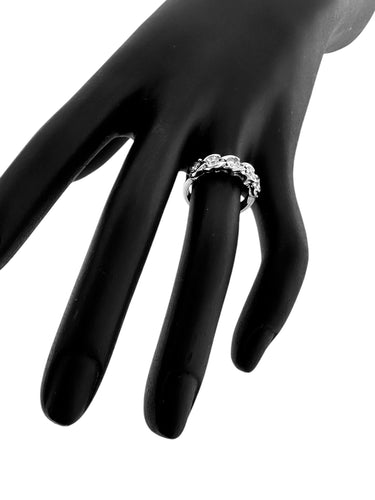 Bague 51.9 Bague en or blanc des diamants naturels 58 Facettes