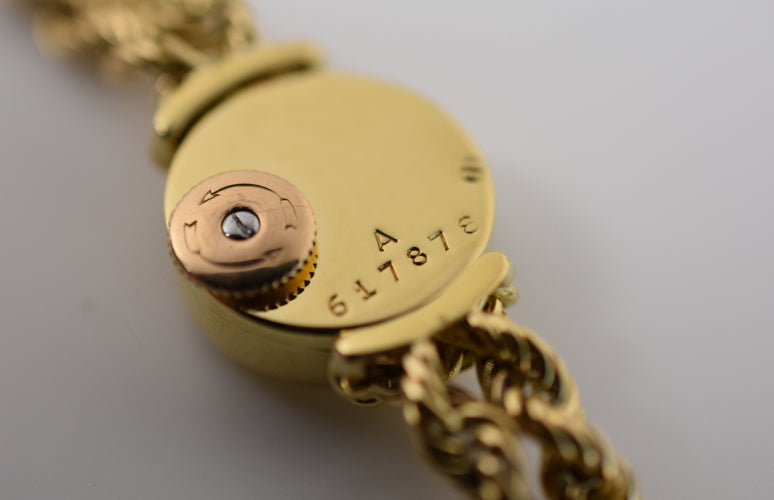 Montre Jaeger-LeCoultre - Montre femme, bracelet torsadé or jaune, 1954 58 Facettes JLC-100