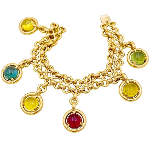 Bracelet Bracelet or jaune, tourmalines de couleur. 58 Facettes 34897
