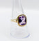 Bague 60 Bague cocktail vintage or jaune améthyste de 2,30 carats sertis clos (circa 1970) 58 Facettes A05476