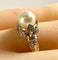 Bague 52 Bague en or jaune 18 carats, perle et 38 diamants 58 Facettes AB448