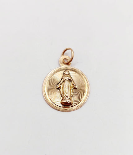 Pendentif Petite Médaille religieuse victorienne or rose 58 Facettes A05385