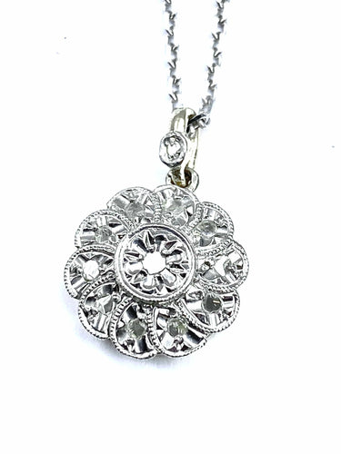 Pendentif Pendentif fleur en diamants 58 Facettes AB116