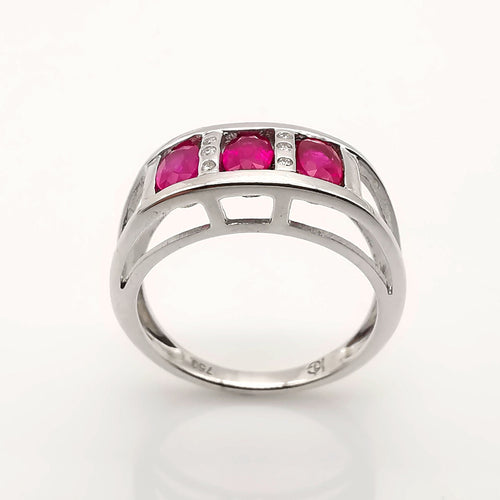 Bague 54 Bague rubis diamants 58 Facettes